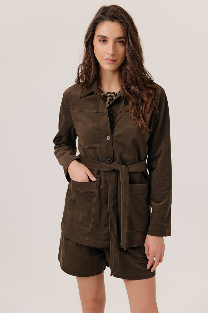 CHAQUETA HERMINE COLOR KAKI